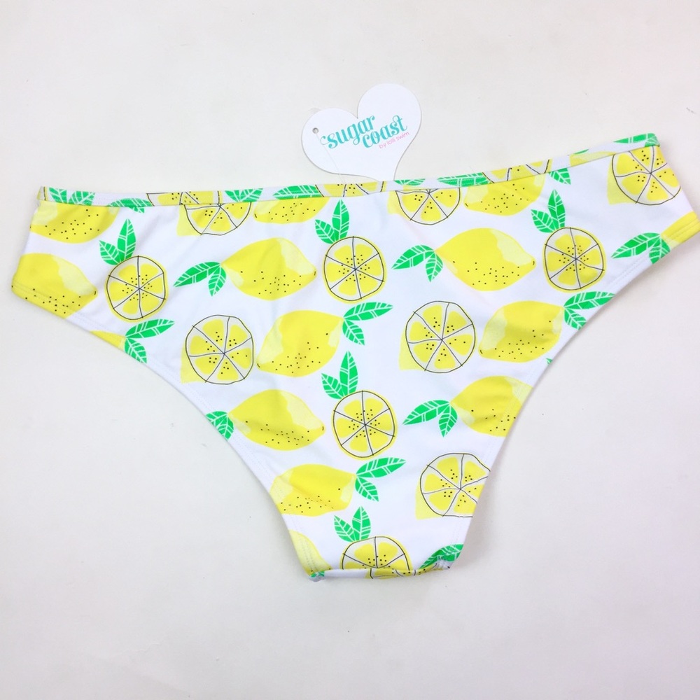 Lolli Citrus Lemons Yellow Cheeky Swim Bottom XL